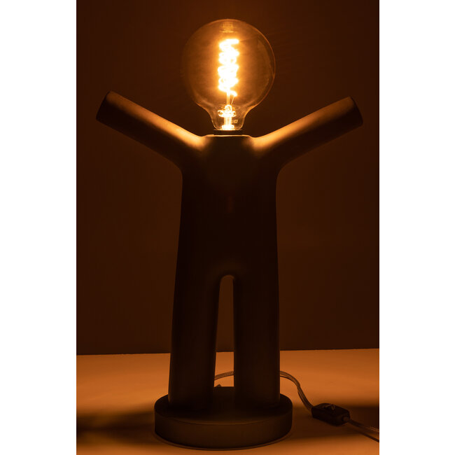 J-Line Lamp P&#39;tit Maurice Poly Zwart