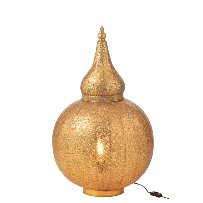 J-Line Lamp Aladin Metaal Goud Groot