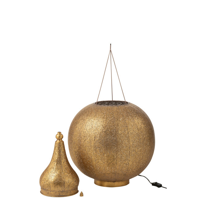 J-Line Lamp Aladin Metaal Goud Groot