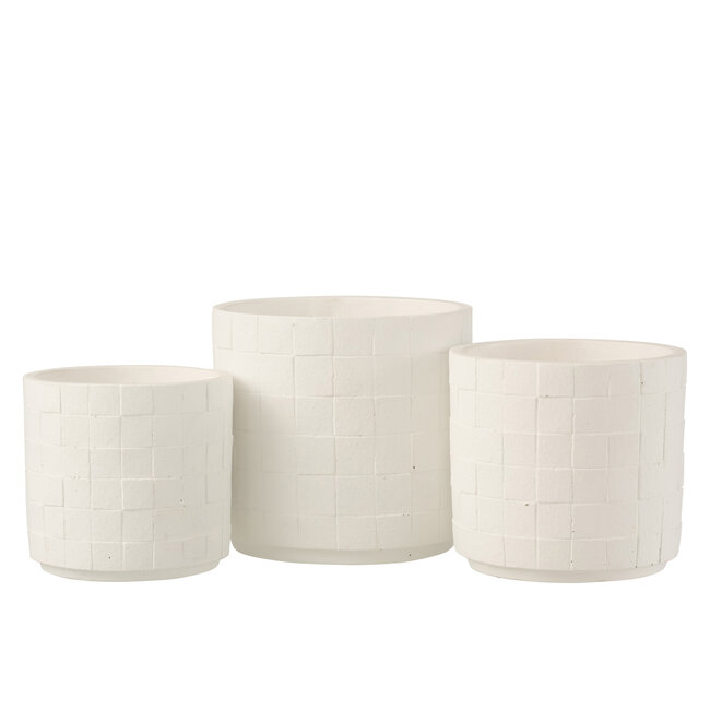 J-Line Spiegel Melissa Stro Naturel/Zwart Klein