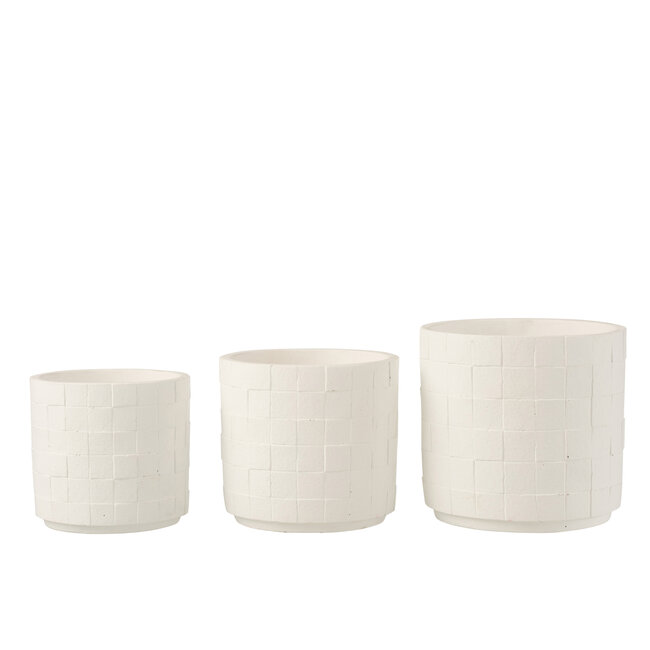 J-Line Spiegel Melissa Stro Naturel/Zwart Klein