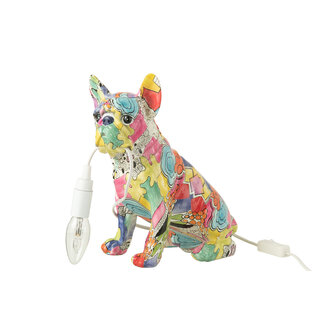 J-Line Lamp Bulldog Pop-Art Polyresin