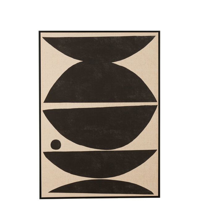 J-Line Framevormen Etnisch Hout/Canvas Bruin/Zwart