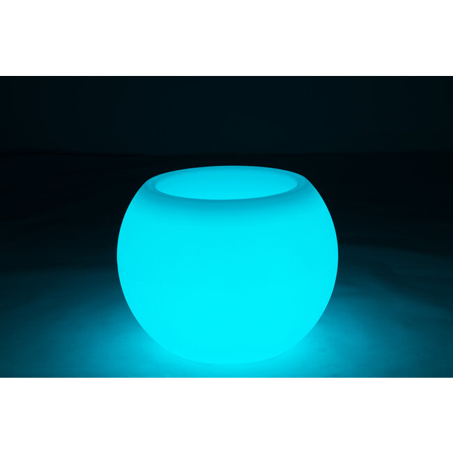 J-Line Lamp Bloempot Buiten Led Kunststof Mix