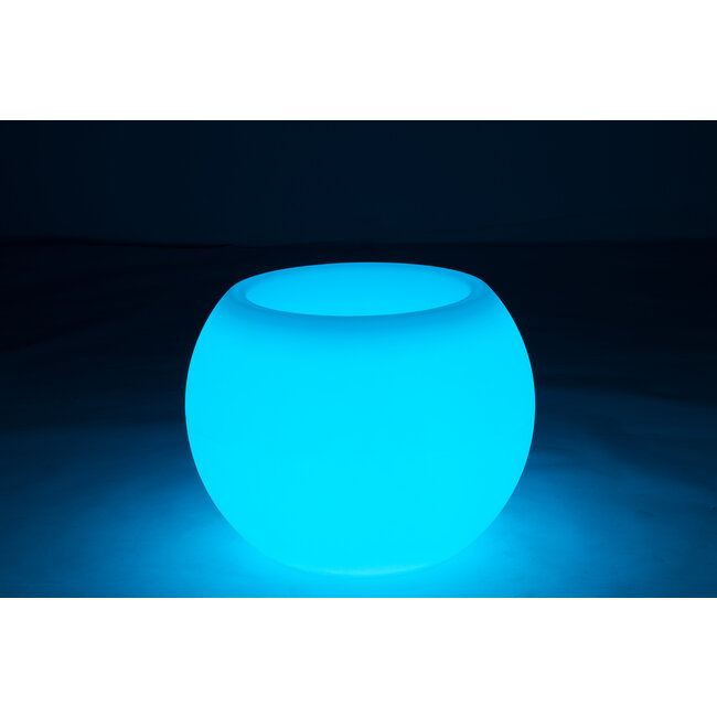 J-Line Lamp Bloempot Buiten Led Kunststof Mix