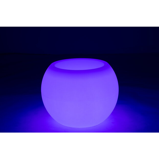 J-Line Lamp Bloempot Buiten Led Kunststof Mix