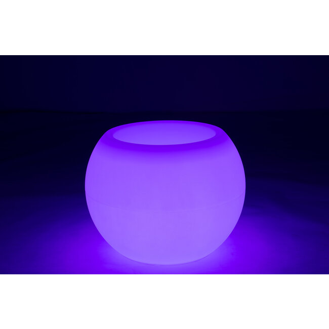 J-Line Lamp Bloempot Buiten Led Kunststof Mix