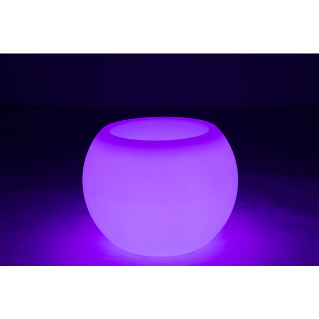 J-Line Lamp Bloempot Buiten Led Kunststof Mix