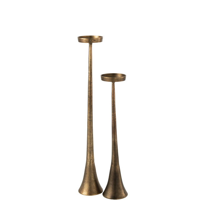 J-Line Kandelaar Luky Aluminium Brons Groot