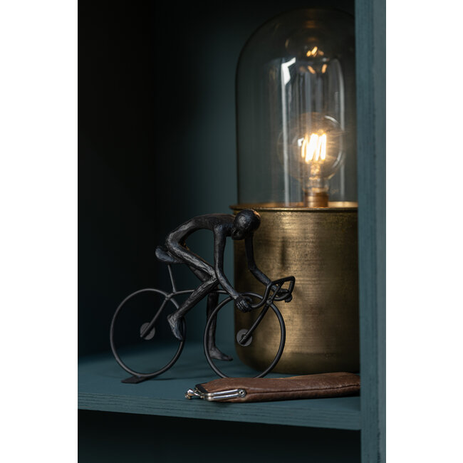 J-Line Tafellamp Antiek Led Glas/Zink Goud Groot