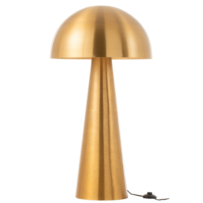 J-Line Lamp Paddestoel Metaal Mat Goud Extra Groot