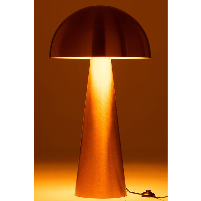 J-Line Lamp Paddestoel Metaal Mat Goud Extra Groot