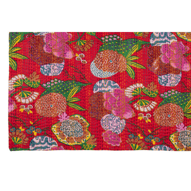 J-Line Vaaspatroon Halve Cirkels Terracotta Wit/Bruin