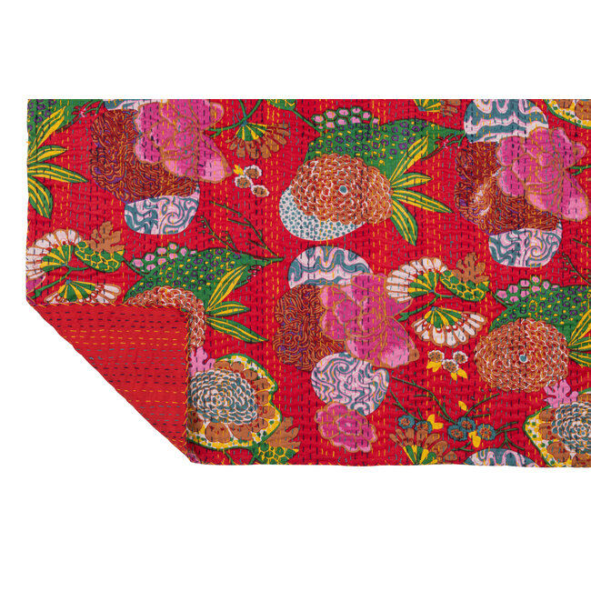 J-Line Vaaspatroon Halve Cirkels Terracotta Wit/Bruin