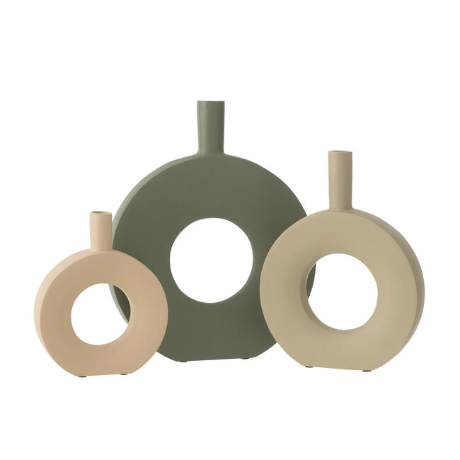 J-Line Set van 3 wandrekken papier-maché wit