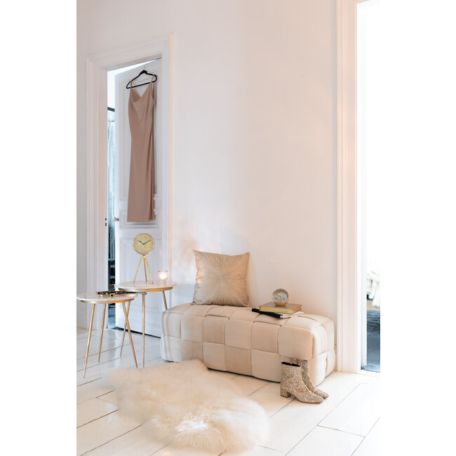 J-Line Klok Op Statief Ijzer Goud Klein