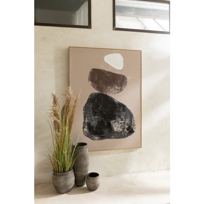 J-Line Pampasgras 5 Koppen In Pot Pvc Groen/Beige Klein