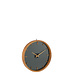 J-Line Wandklok Rond Hout/Glas Bruin/Zwart Small