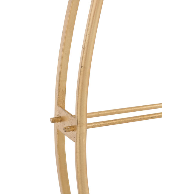 J-Line Klok Ovaal Metaal Goud Groot