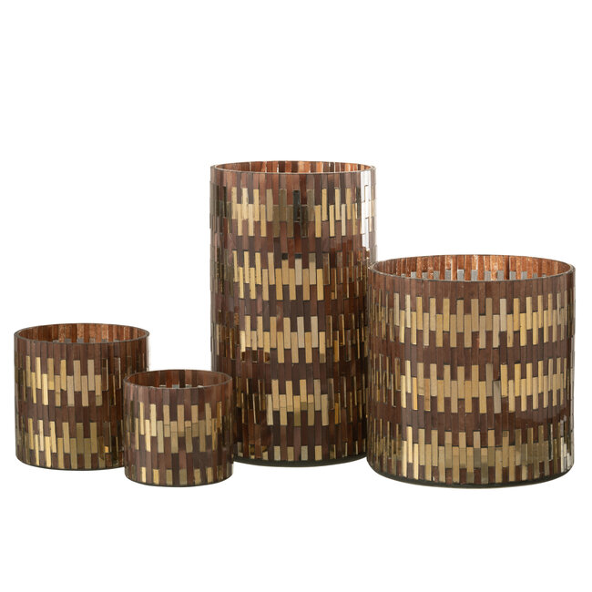 J-Line Pampasgras 7 Koppen In Pot Pvc Groen/Beige Klein