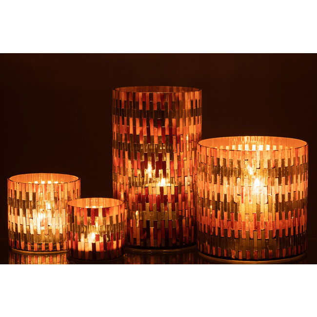 J-Line Pampasgras 7 Koppen In Pot Pvc Groen/Beige Klein