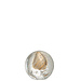 J-Line Paperweight Bubbles Glass Gold Medium