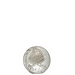 J-Line Paperweight Bubbles Glass Silver Medium