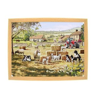 Lesser & Pavey Schootkussen laptray boerderij 43x33x6cm