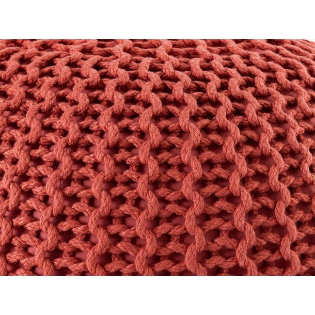 Dream-Living Duurzame poef Ø 45cm terracotta voor binnen- buiten- zwembad