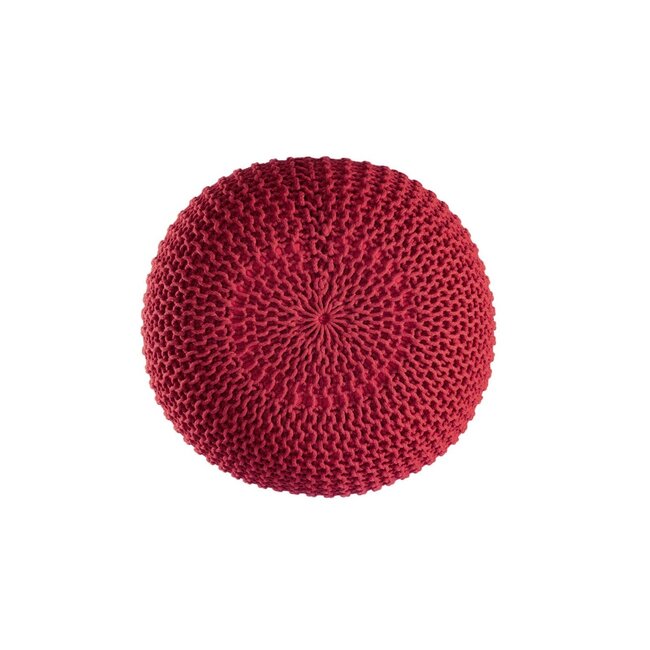 Dream-Living Duurzame poef Ø 45cm tangorood voor binnen- buiten- zwembad