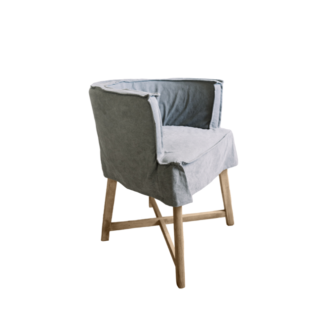 LEEFF van Netty - houten stoel donkergrijs
