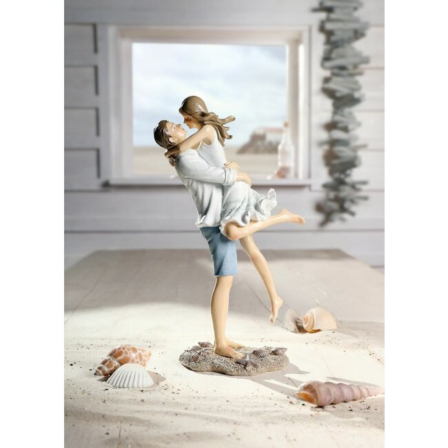 Dream-Living Beeldje liefdevol strand paar 26x10x8cm