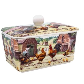 The Leonardo collection Botervloot kip en haan 14x10x10cm