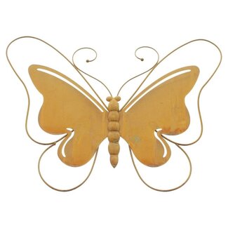 Dream-Living Vlinder Tuindecoratie Roest Metaal 38 x 29 cm