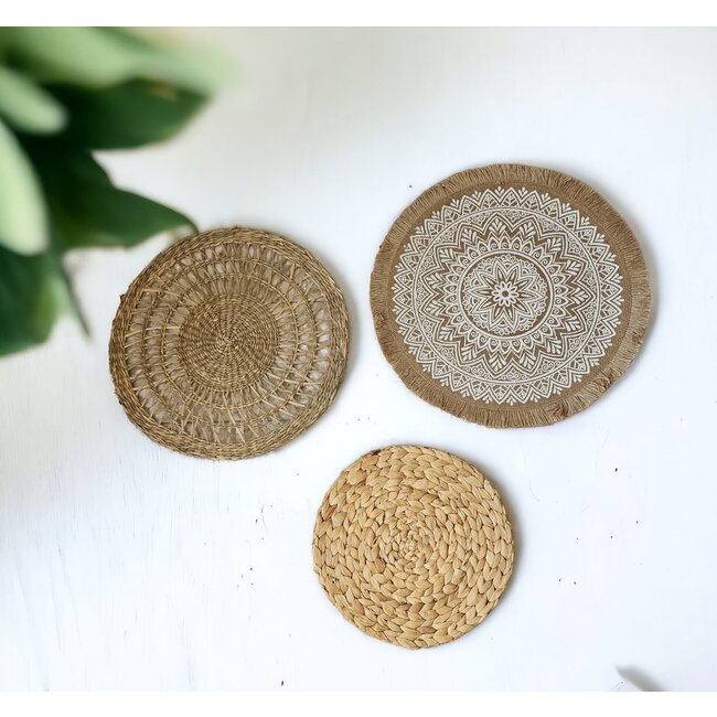 Bali-Dreams Set 1 wanddecoratie schijven-manden