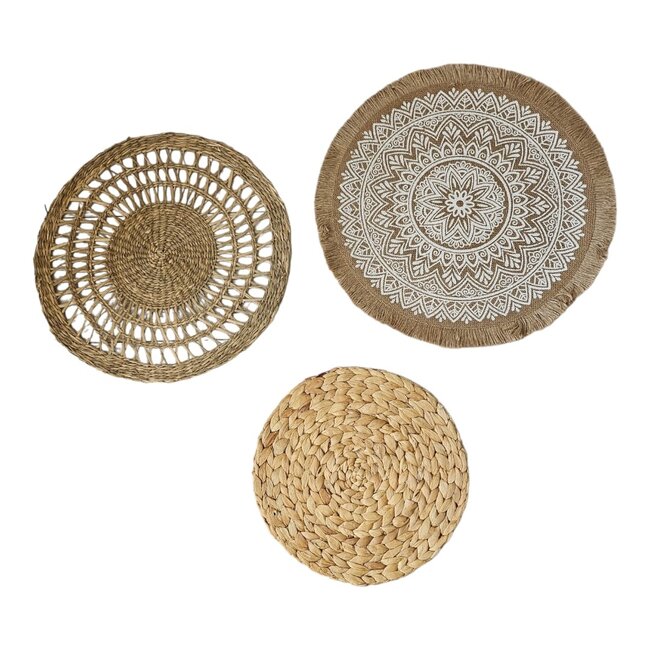 Bali-Dreams Set 1 wanddecoratie schijven-manden