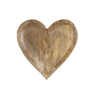 Mars & More schaal hart mango hout 20cm