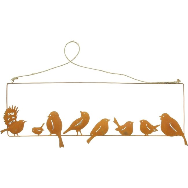 Dream-Garden Decoratie hanger vogel vrienden metaal 55x19 cm
