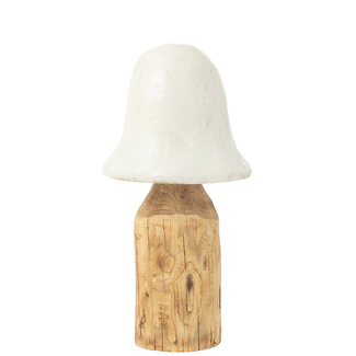 J-Line Mushroom Bell Top Wit/Natuurlijk Extra Groot