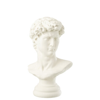 J-Line Buste David Resin Wit Groot