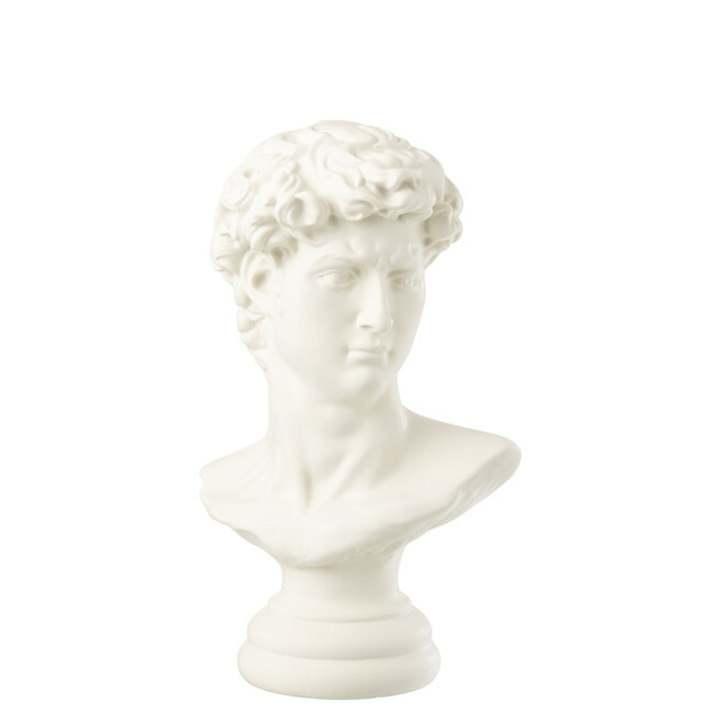 J-Line Buste David Resin Wit Groot