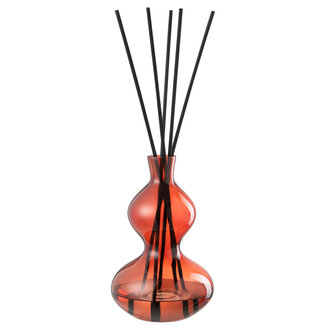 J-Line Geurolie Olijf &amp; Wierook Glas Rood Groot