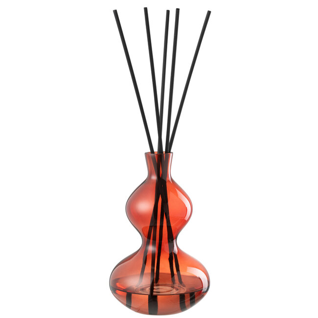 J-Line Geurolie Olijf &amp; Wierook Glas Rood Groot