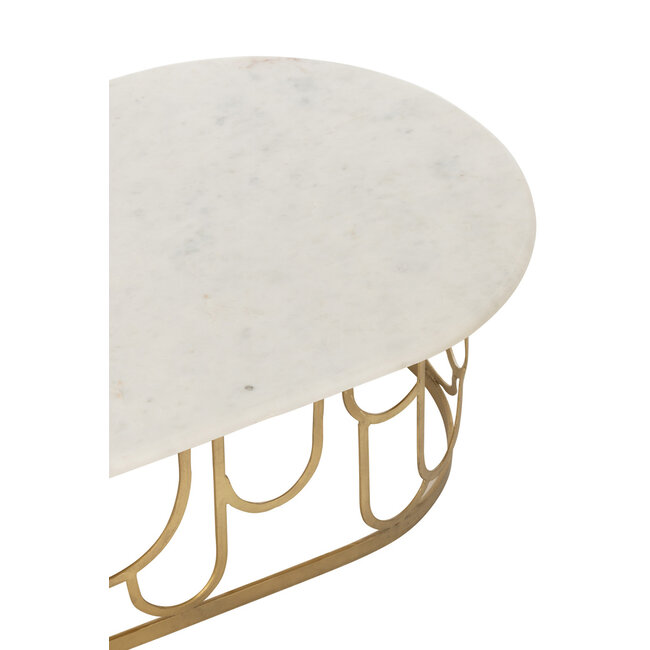 J-Line Salontafel Moza Metaal/Marmer Goud