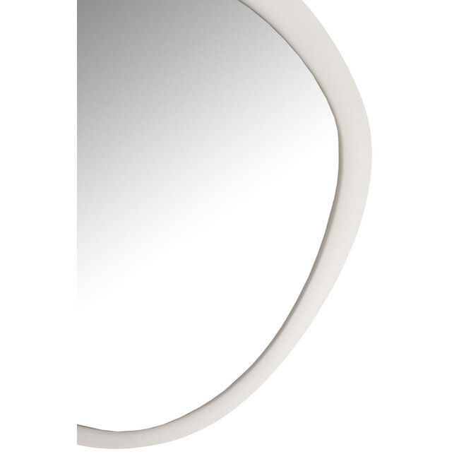 J-Line Wandspiegel Rond Metaal/Glas Wit Small