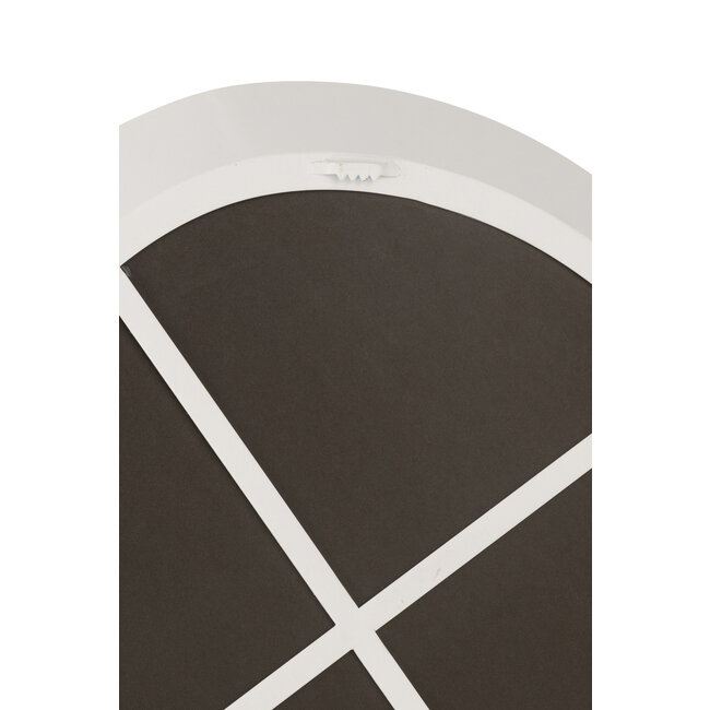 J-Line Wandspiegel Rond Metaal/Glas Wit Small