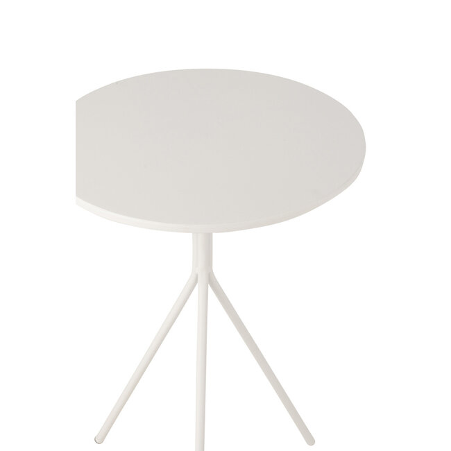 J-Line Salontafel Rond Metaal Wit