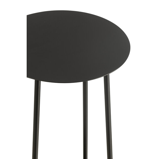 J-Line Bloemenstandaard Twee Metaal Zwart