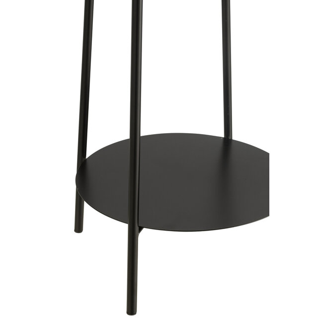 J-Line Bloemenstandaard Twee Metaal Zwart