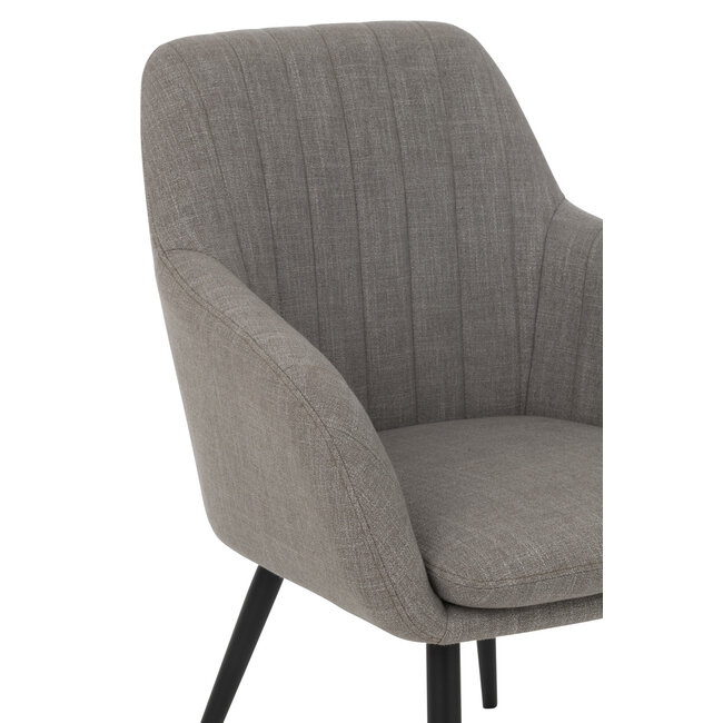 J-Line Stoel Miles Staal/Foam Grijs